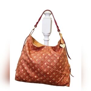 Dooney & Bourke Red and Tan Shoulder Bag